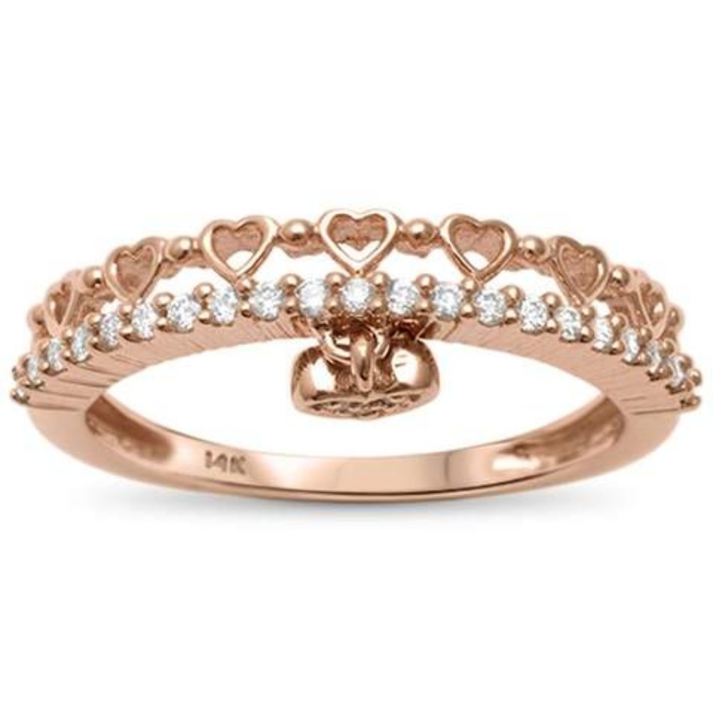 rose gold heart ring